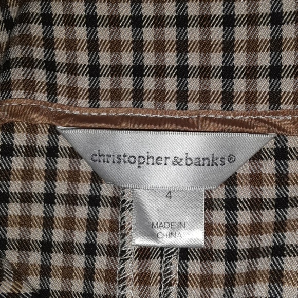 Christopher & Banks Plaid Midi Skirt Size 4 - Picture 3 of 4